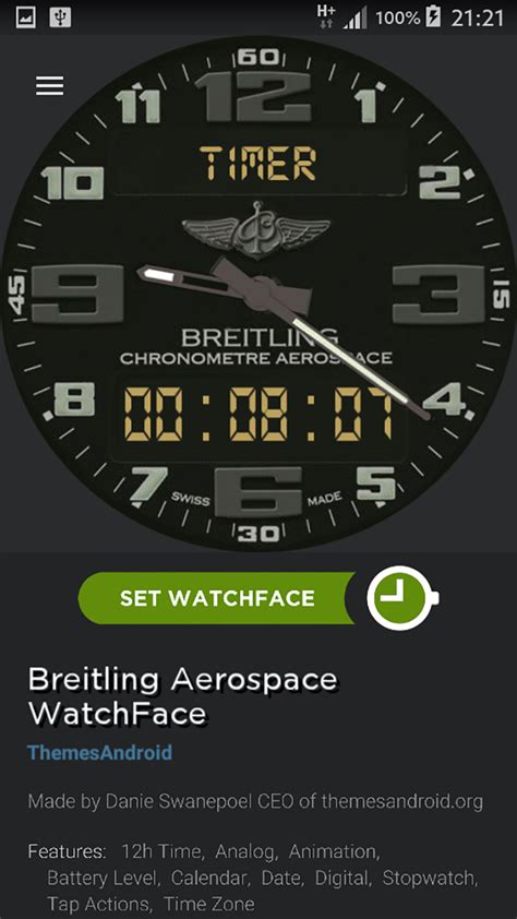 samsung galaxy watch breitling face|Breitling watch face android wear.